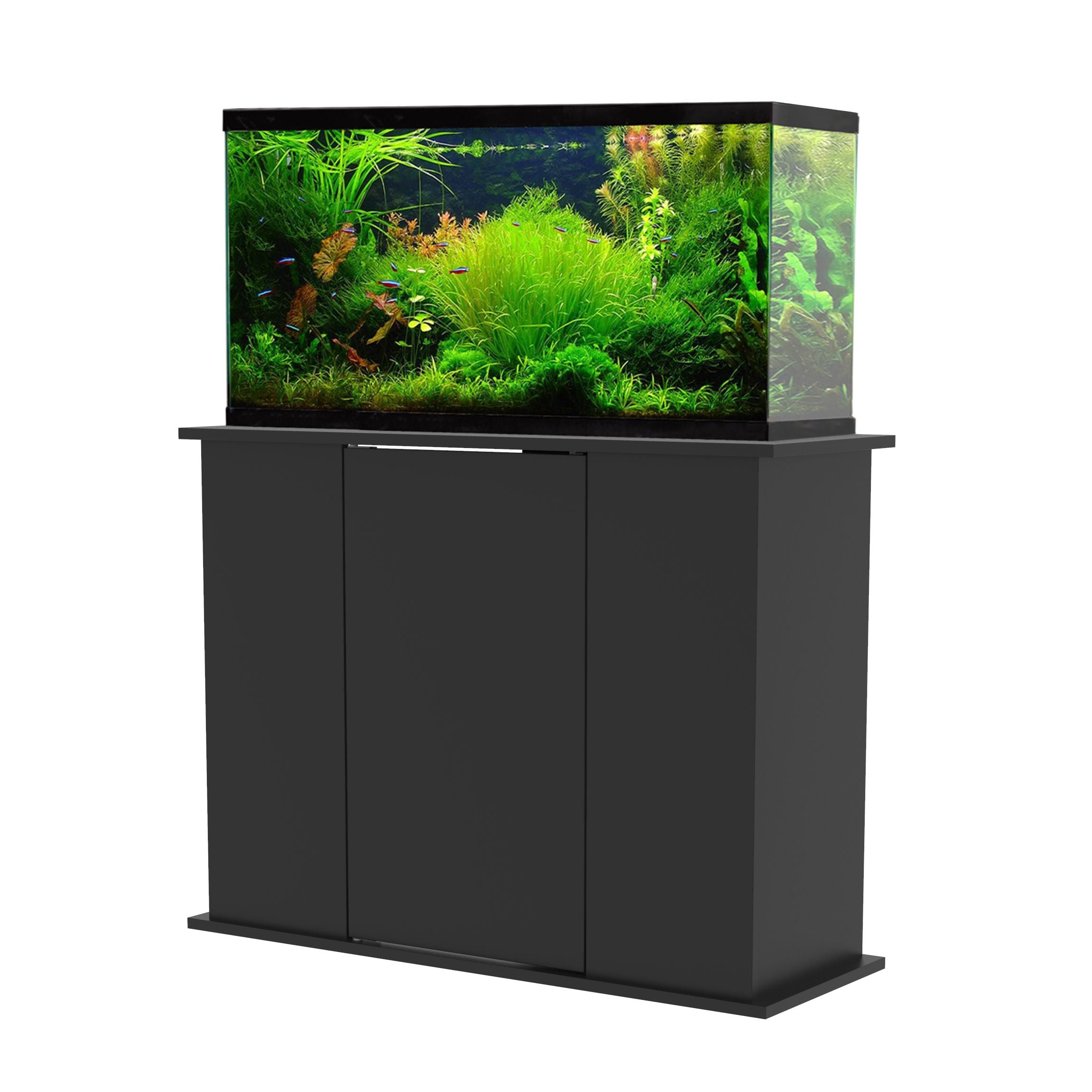 Aquatic Fundamentals 30-45 Gallon Black Upright Aquarium Stand – Fish Tank  USA