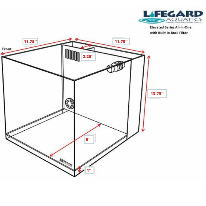 8.3 Gallons 45° Beveled Edge Low Iron Ultra Clear Aquarium - Fish Tank USA