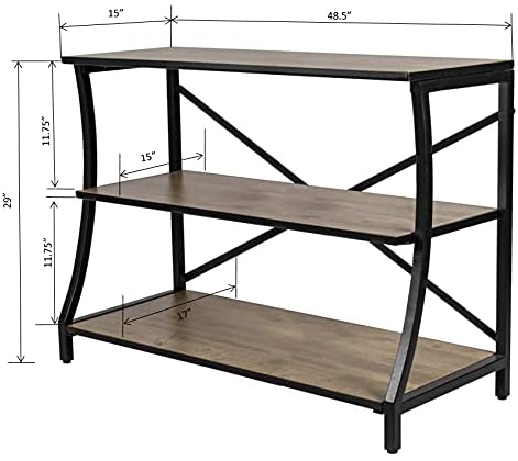Aquatic Fundamentals Kyndall Laine Home 40-55 Gallon 3-Tier Aquarium Stand With Swerved Front Leg
