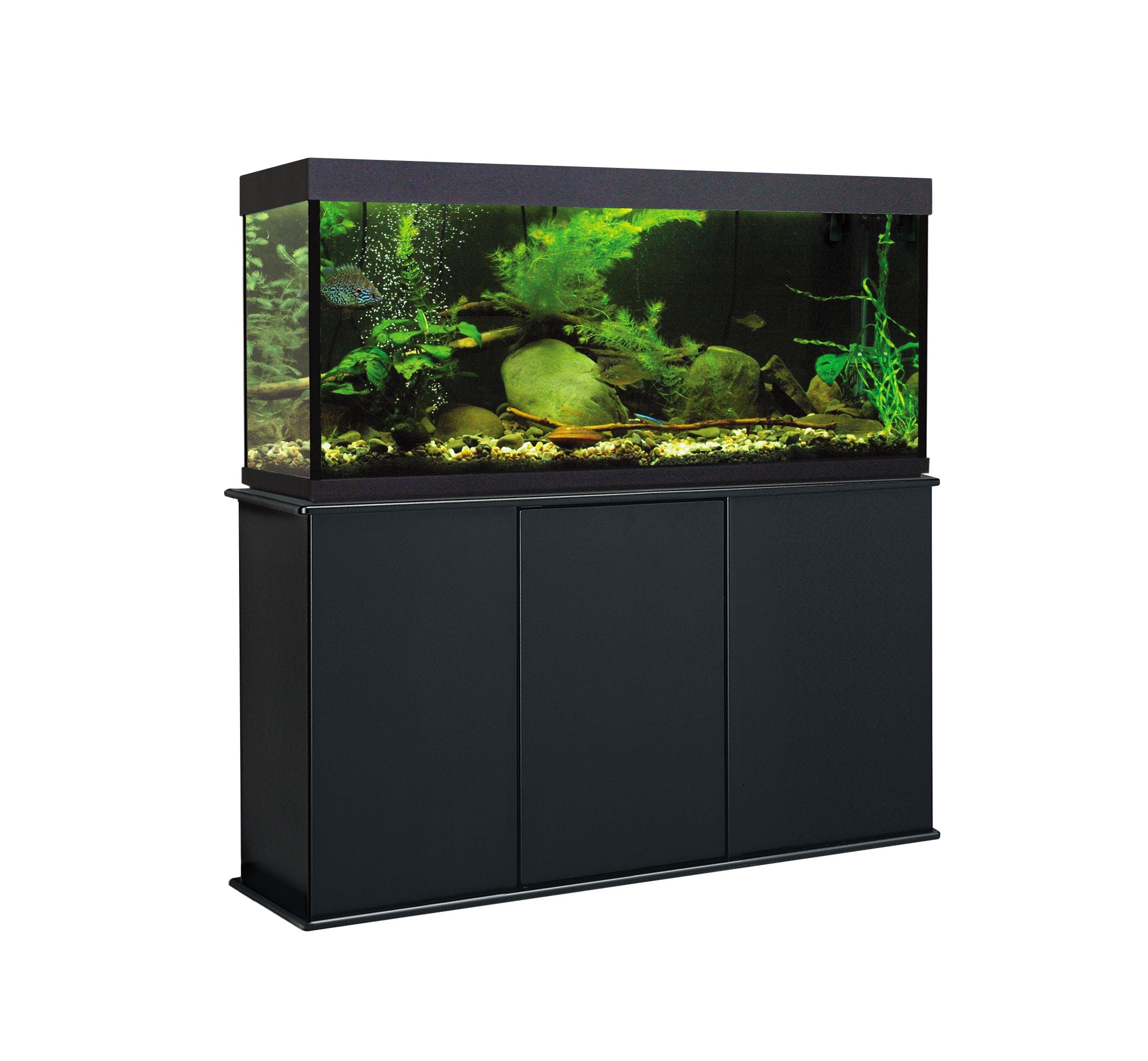 Aquatic Fundamentals 55 Gallon Black Upright Aquarium Stand - Fish Tank USA
