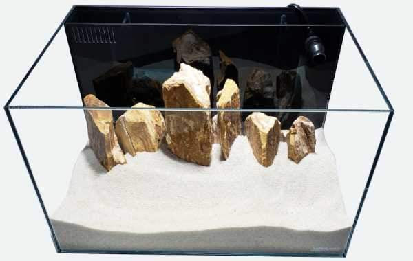 24 Gallon - CRYSTAL 45 Degree Low Iron Ultra Clear Aquarium with Built in Back Filter - Fish Tank USA