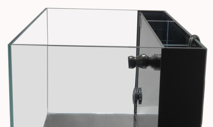 10 Gallon - CRYSTAL 45 Degree Low Iron Ultra Clear Aquarium with Built in Back Filter - Fish Tank USA