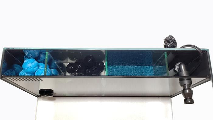 10 Gallon - CRYSTAL 45 Degree Low Iron Ultra Clear Aquarium with Built in Back Filter - Fish Tank USA