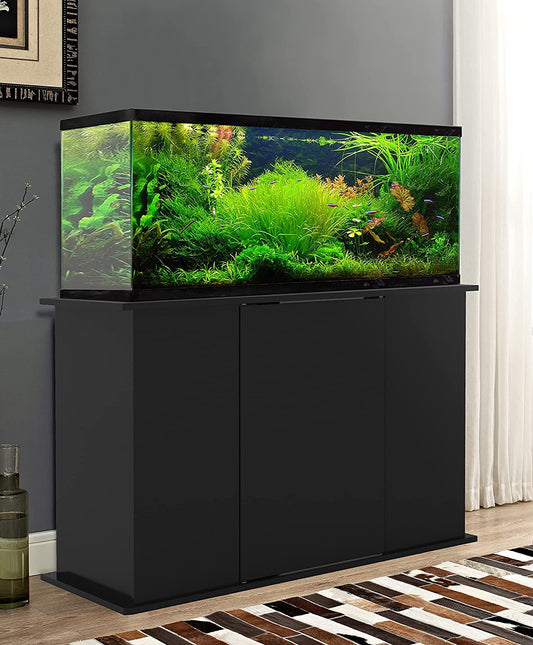 Aquatic Fundamentals 50-65 Gallon Black Upright Aquarium Stand - Fish Tank USA