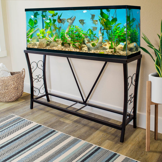 Aquatic Fundamentals 55 Gallon Metal Aquarium Stand - Fish Tank USA
