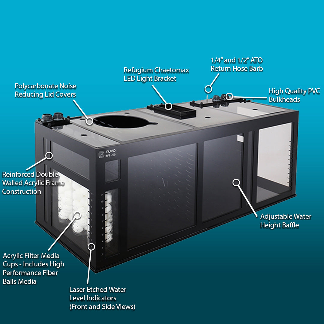 NUVO EXT 100 Gallon External Overflow Complete Reef Aquarium System - Innovative Marine