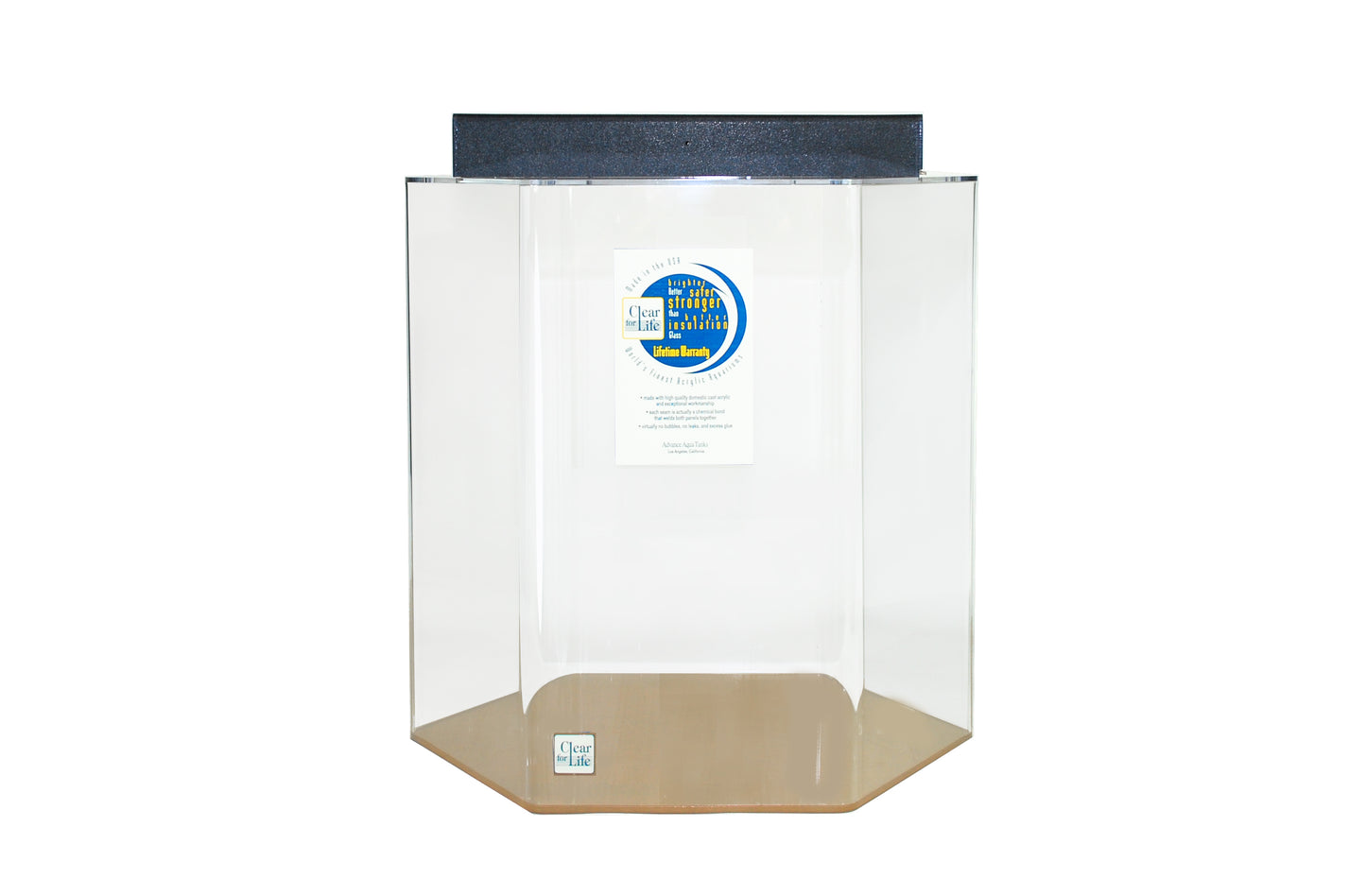 Clear for Life Acrylic Hexagon Aquarium - 12 Gallon