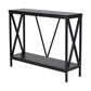 Aquatic Fundamentals 40-55 Gallon Black Steel X-Frame Aquarium Stand with lower shelf