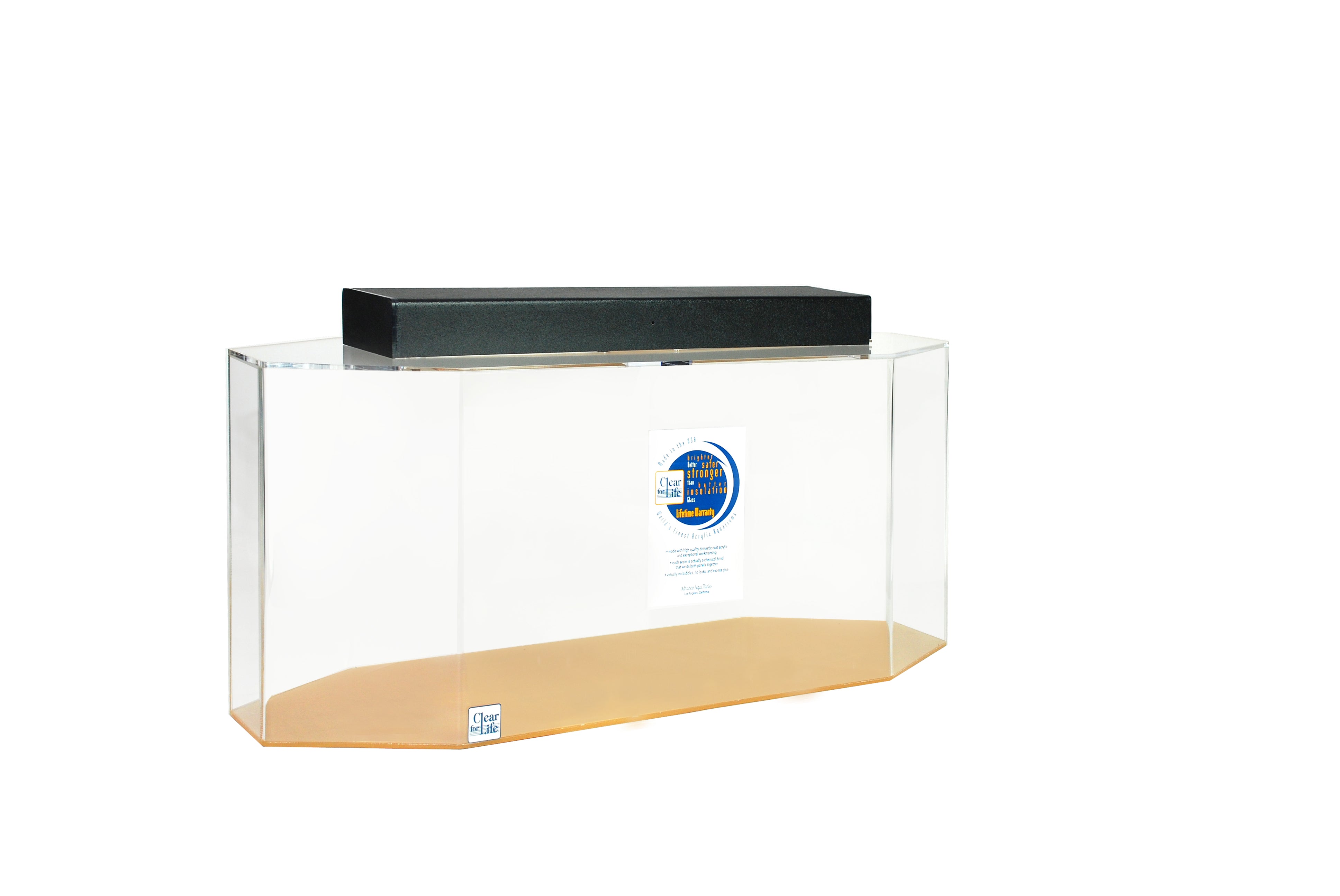 Clear for Life Acrylic Octagon Aquarium 20 Gallon Fish Tank USA