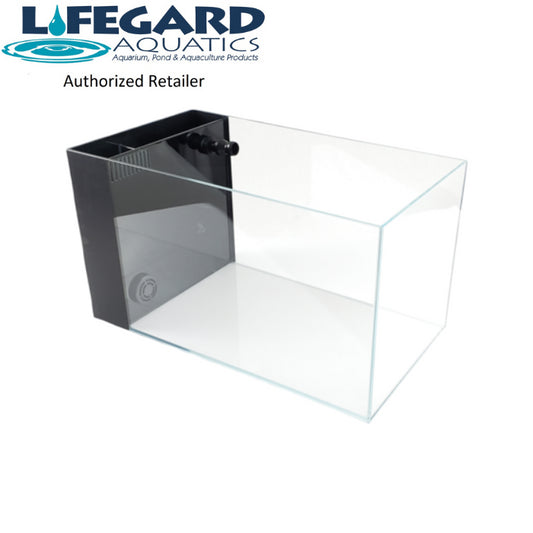 7 Gallon CRYSTAL 45 Degree Low Iron Ultra Clear Aquarium with Built in Side Filter-Lifegard Aquatics - Fish Tank USA