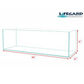 6 Gallon Long 45° Degree Low Iron Ultra Clear Bookshelf Aquarium - Fish Tank USA