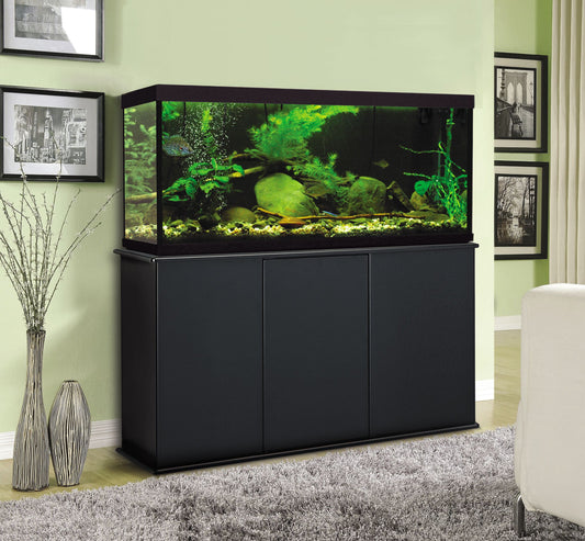 Aquatic Fundamentals 55 Gallon Black Upright Aquarium Stand - Fish Tank USA