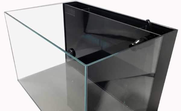24 Gallon - CRYSTAL 45 Degree Low Iron Ultra Clear Aquarium with Built in Back Filter - Fish Tank USA