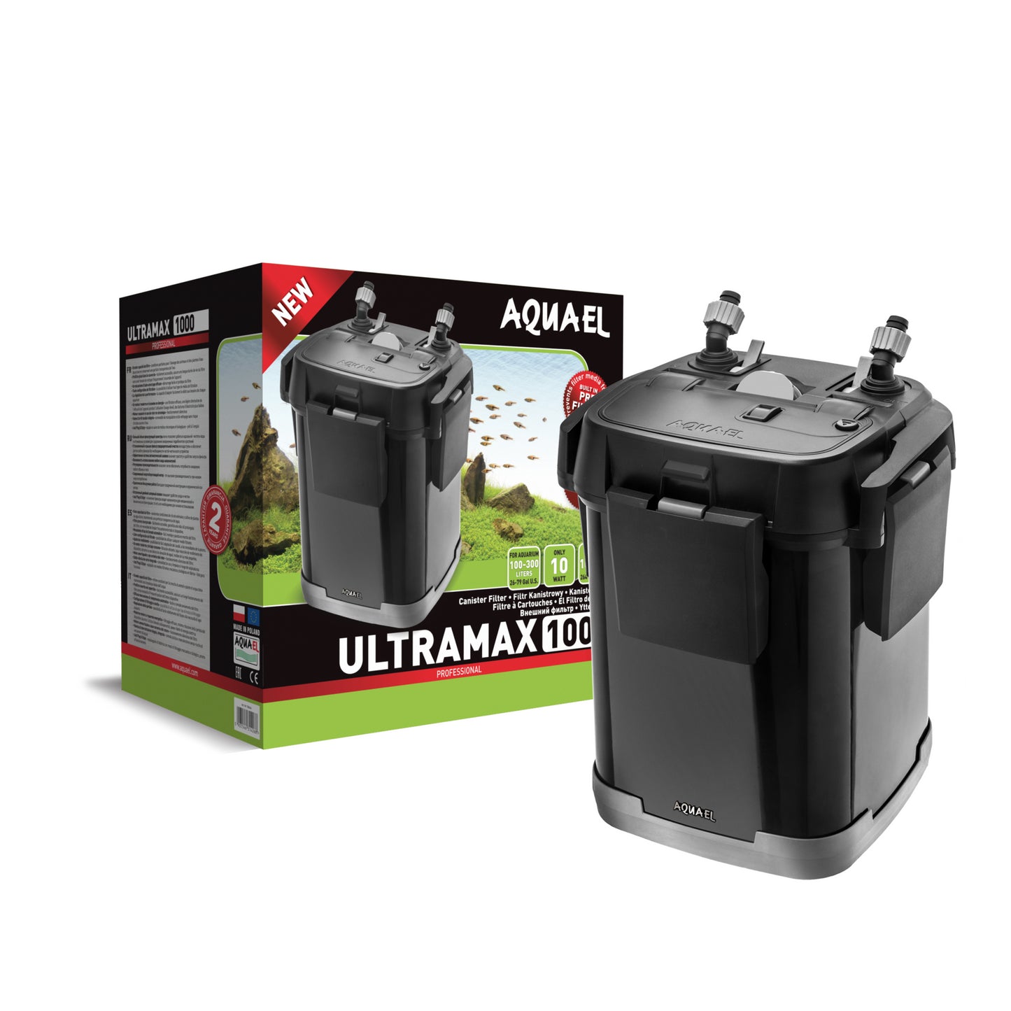 UltraMax 1000 Canister Filter For 25-80 Gallons - AquaEl
