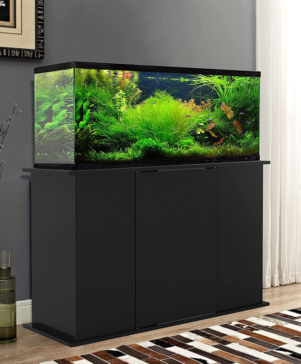 Aquatic Fundamentals 50-65 Gallon Black Upright Aquarium Stand - Fish Tank USA