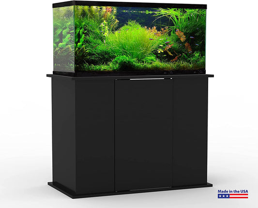 Aquatic Fundamentals 50-65 Gallon Black Upright Aquarium Stand - Fish Tank USA